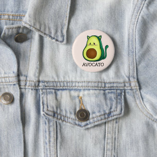 Avocato Katze Avocado Wortspiel Button