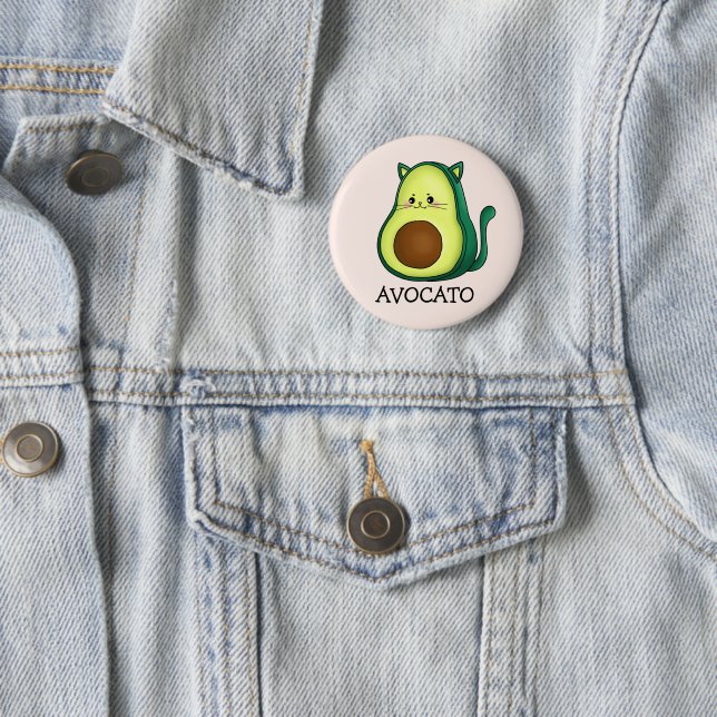 Avocato Katze Avocado Wortspiel  Button (Beispiel)