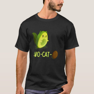 Avocato Lustige Niedliche Katze Avocado Vegan Und  T-Shirt