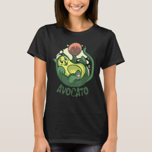 Avocato Lustiger Süßer Katzen Avocado Veganer Und  T-Shirt
