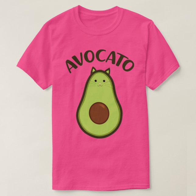 Avocato Niedlich Cat Avocado T-Shirt (Design vorne)