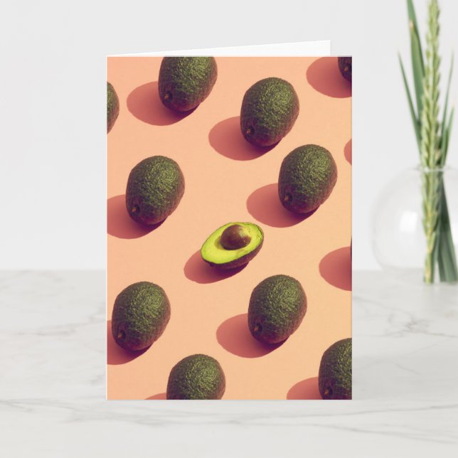 Avocatofrucht Potrait Karte (Vorderseite)