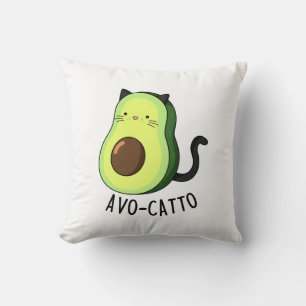 Avocatto Funny Avocado Cat Pun Kissen