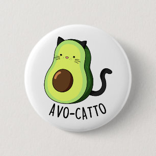Avocatto Niedlich Avocado Cat Pub Button