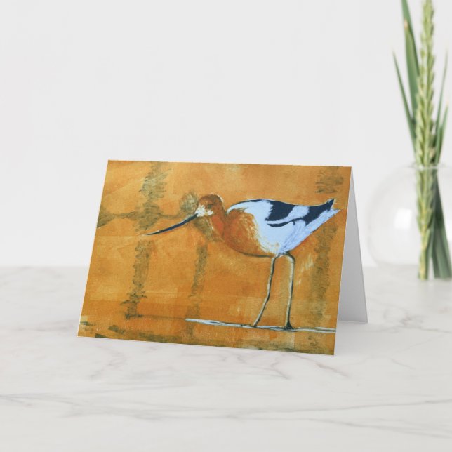 Avocet gefaltete Karte (Vorderseite)