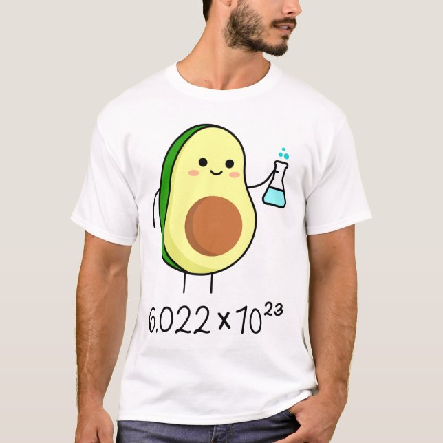 Avogadros Nummer Pun. Niedlich Avocado Chemist Sti T-Shirt (Vorderseite)