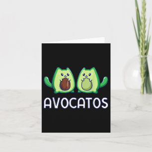 Avogato Avocado Cat Vegan Cat Karte