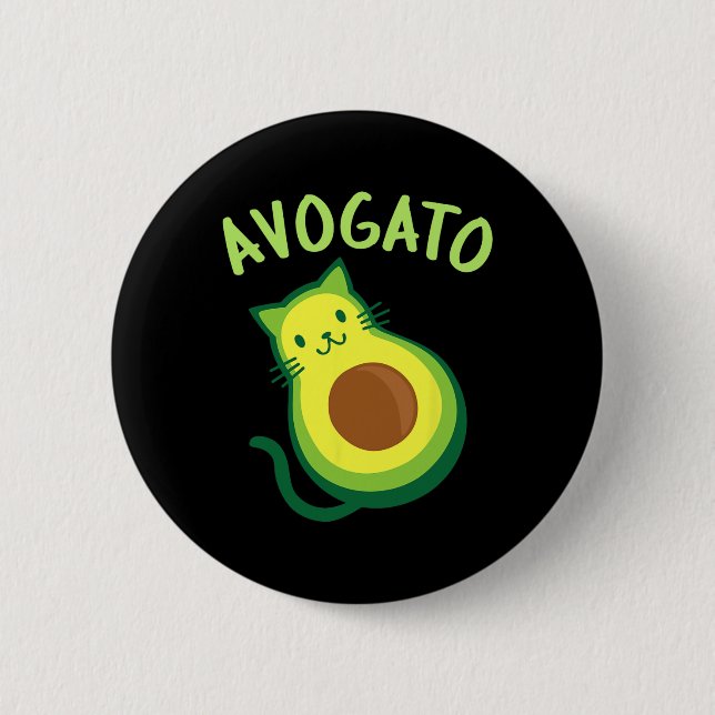 Avogato Cat Avocado - Funny Cinco De Mayo Button (Vorderseite)