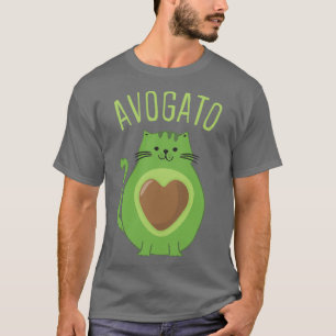 Avogato Chubby Avocado Cat Niedlich Heart Shaped A T-Shirt