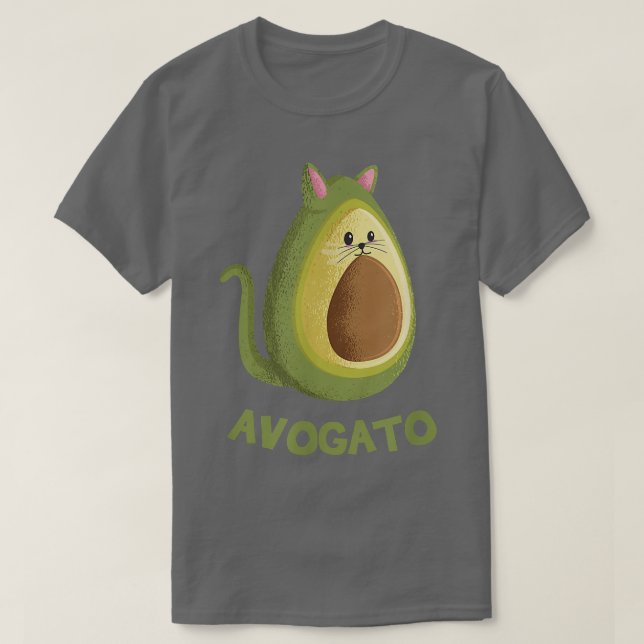 Avogato Funny Avocado Cat Niedliche Gesichtspflege T-Shirt (Design vorne)