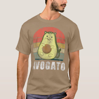 Avogato Retro Cat Avocado Cinco De Mayo T-Shirt