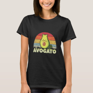 Avogato Retro-Katze Avocado Cinco De Mayo T-Shirt