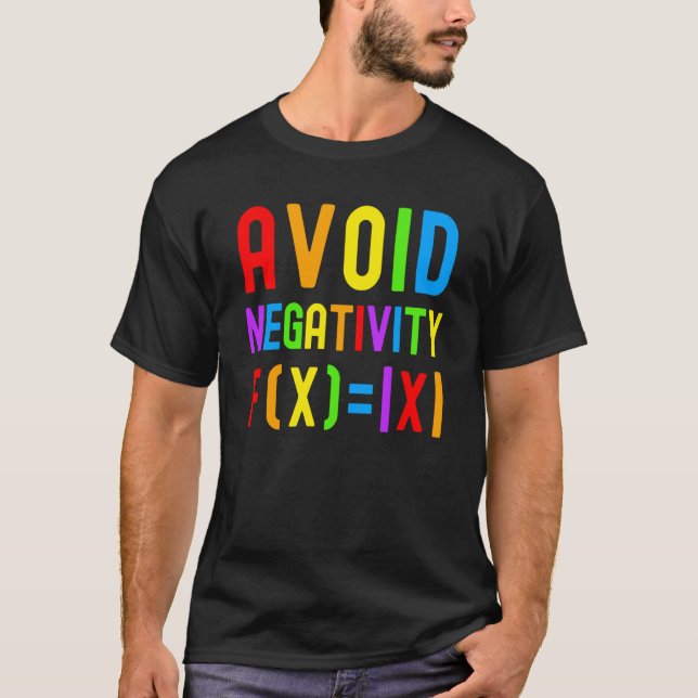 Avoid Negativity  Kids Math Math Equation Math Gee T-Shirt (Vorderseite)