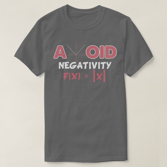 Avoid Negativity Math Pun Equation Math Teacher T-Shirt (Design vorne)