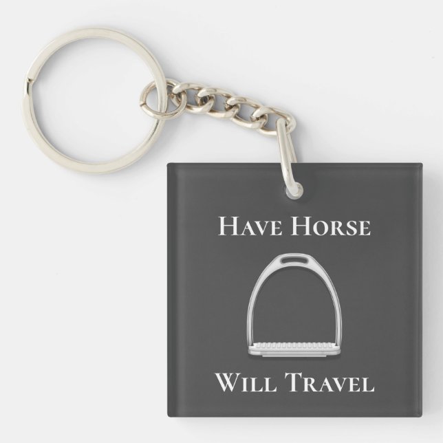 "Avoir Cheval Voyage" Fer à sirop gris foncé (Devant)