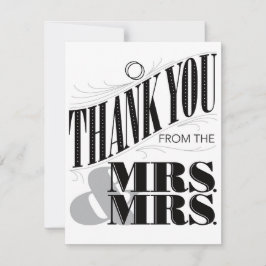 Avoir et tenir Carte de remerciements - Mme & Mme