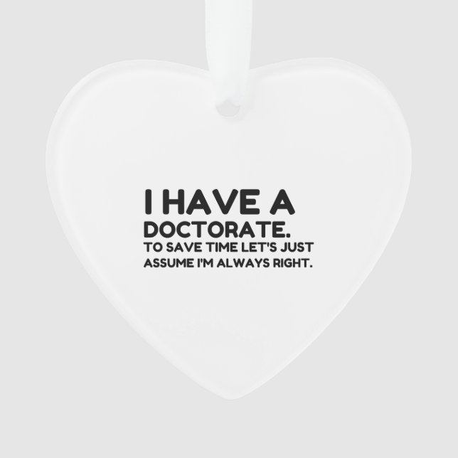 AVOIR UN DOCTORAT (devant)