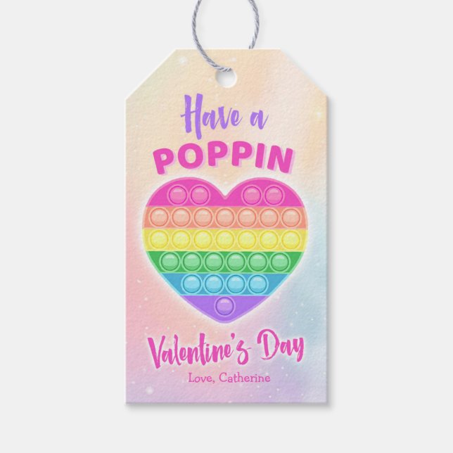 Avoir une étiquette cadeau de Saint-Valentin Poppi (Devant)