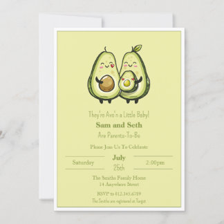 Avo'n a Baby Avocado Baby Dusche Einladung