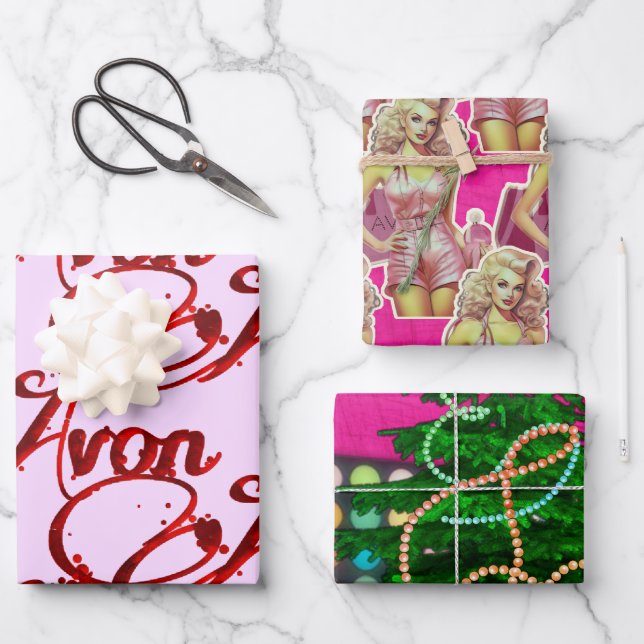 Avon Christmas Geschenkpapier Set (Vorderseite)