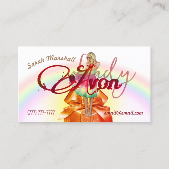 Avon Lady Business Card Visitenkarte (Vorderseite)
