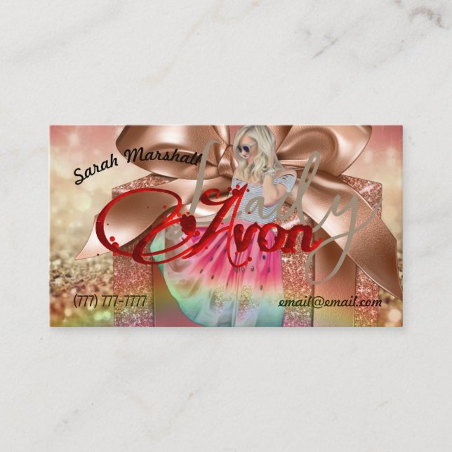 Avon Lady Business Card Visitenkarte (Vorderseite)