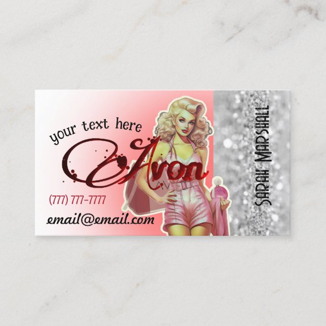 Avon Representative Business Card Visitenkarte (Vorderseite)