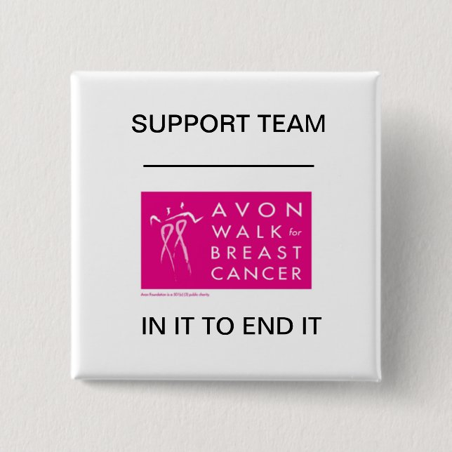 Avon-Weg-gegen-Brustkrebs Button (Vorderseite)