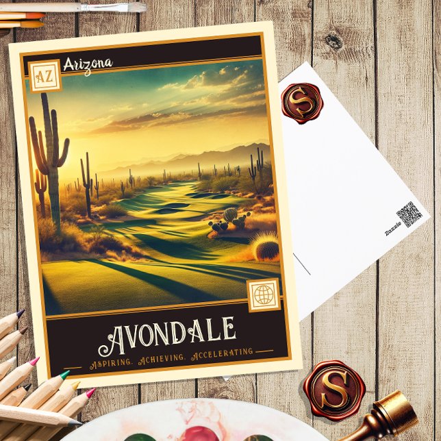 Avondale, Arizona | Carte postale Vintage (Créateur téléchargé)