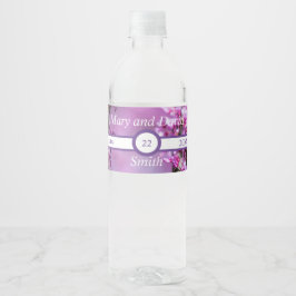 Avondale Redbud Art Wedding Water Flasche Label