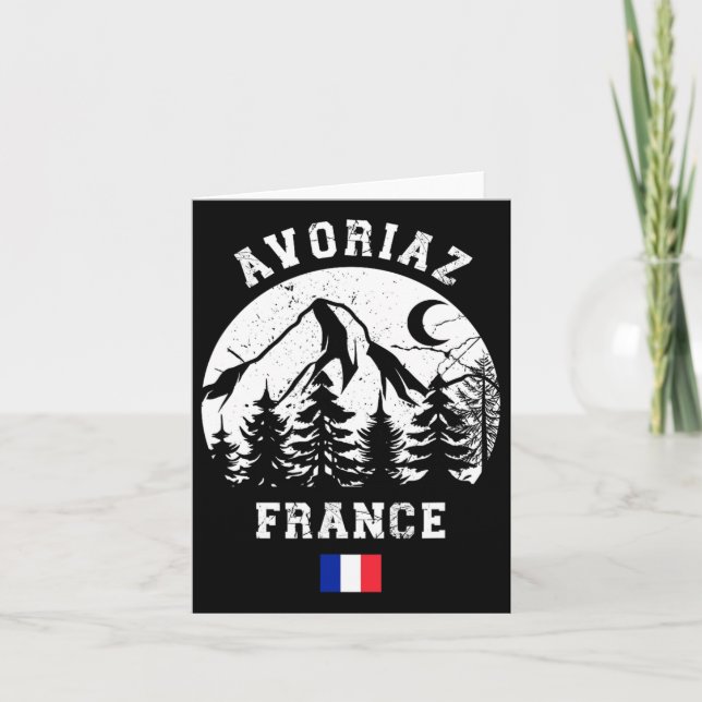 Avoriaz Frankreich Alpen Ski Resort Alpin Skipass Karte (Vorderseite)