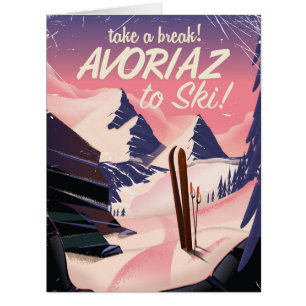 Avoriaz Frankreich Skifahrplakat