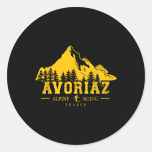 Avoriaz Frankreich Skigebiet Alpin Alp Runder Aufkleber