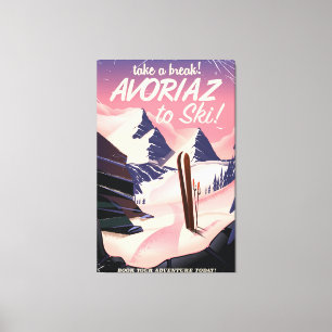 Avoriaz Frankreich Skireiseplakat Leinwanddruck