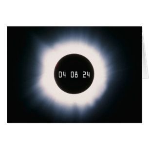 Avril 2024 Éclipse solaire totale en noir et blanc