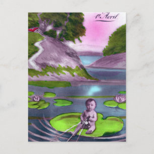 Avril Fool Carte Postale Vintage