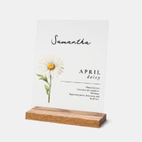 Avril Mois de naissance Fleur Daisée personnalisée