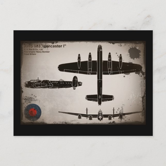 Avro 683 Lancaster 1 Postkarte (Vorderseite)