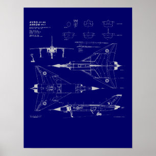 Avro Arrow Blueprint Poster