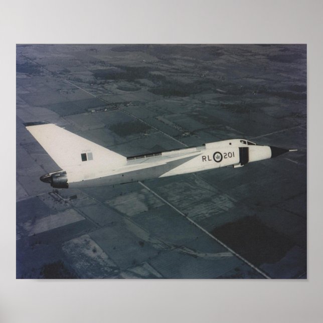 Avro Arrow- RL201 im Flug Poster (Vorne)