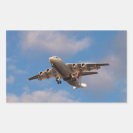 Avro RJ85 Jet Landing Rechteckiger Aufkleber