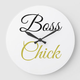 Avryl Fleurs Gold Black Hübsch Schriftart Clock Große Wanduhr