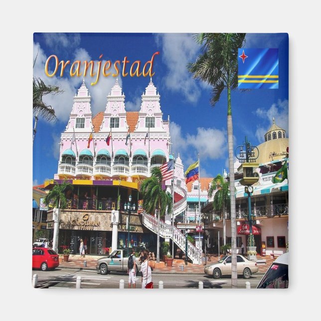 AW004 ORANJESTAD, Royal Plaza, Aruba, Kühlschrank Magnet (Vorne)