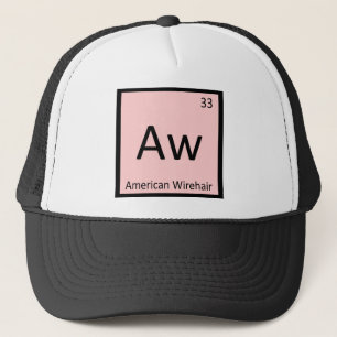 Aw - Amerikanische Wirehair-Katze Chemie-Element Truckerkappe