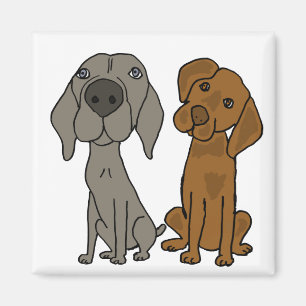 AW bande dessinée Weimaraner et aimant