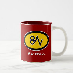 "Aw-Mist, Papierstau! " Zweifarbige Tasse
