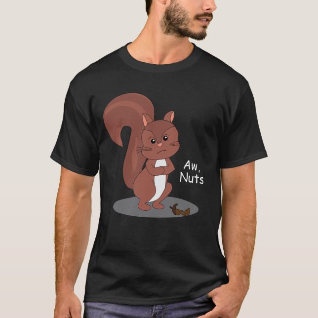 "Aw-Nuss-" Eichhörnchen T-Shirt (Vorderseite)