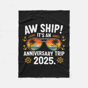 Aw Schiff Hochzeitstrip 2025 Kreuzfahrt Paar Urlau Fleecedecke