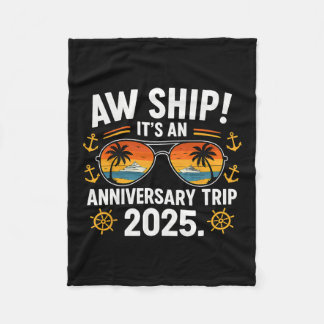 Aw Schiff Hochzeitstrip 2025 Kreuzfahrt Paar Urlau Fleecedecke