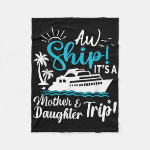 Aw Schiff seine Mutter und Tochter Reise Cruise Fa Fleecedecke